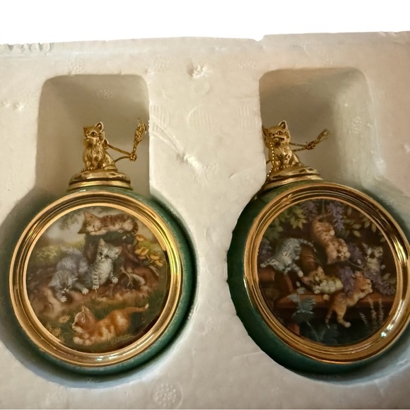 Bradford Editions Kitten Expeditions Porcelain Ornament Set - Picture 1 of 12